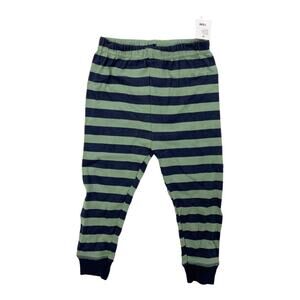 Koala Kids 100% Cotton Green Navy Blue Striped Pants Size 18M NWT